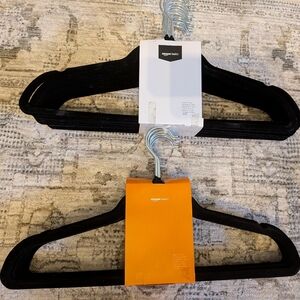 Amazon Basics Black Velvet Hangers - 25 Hangers